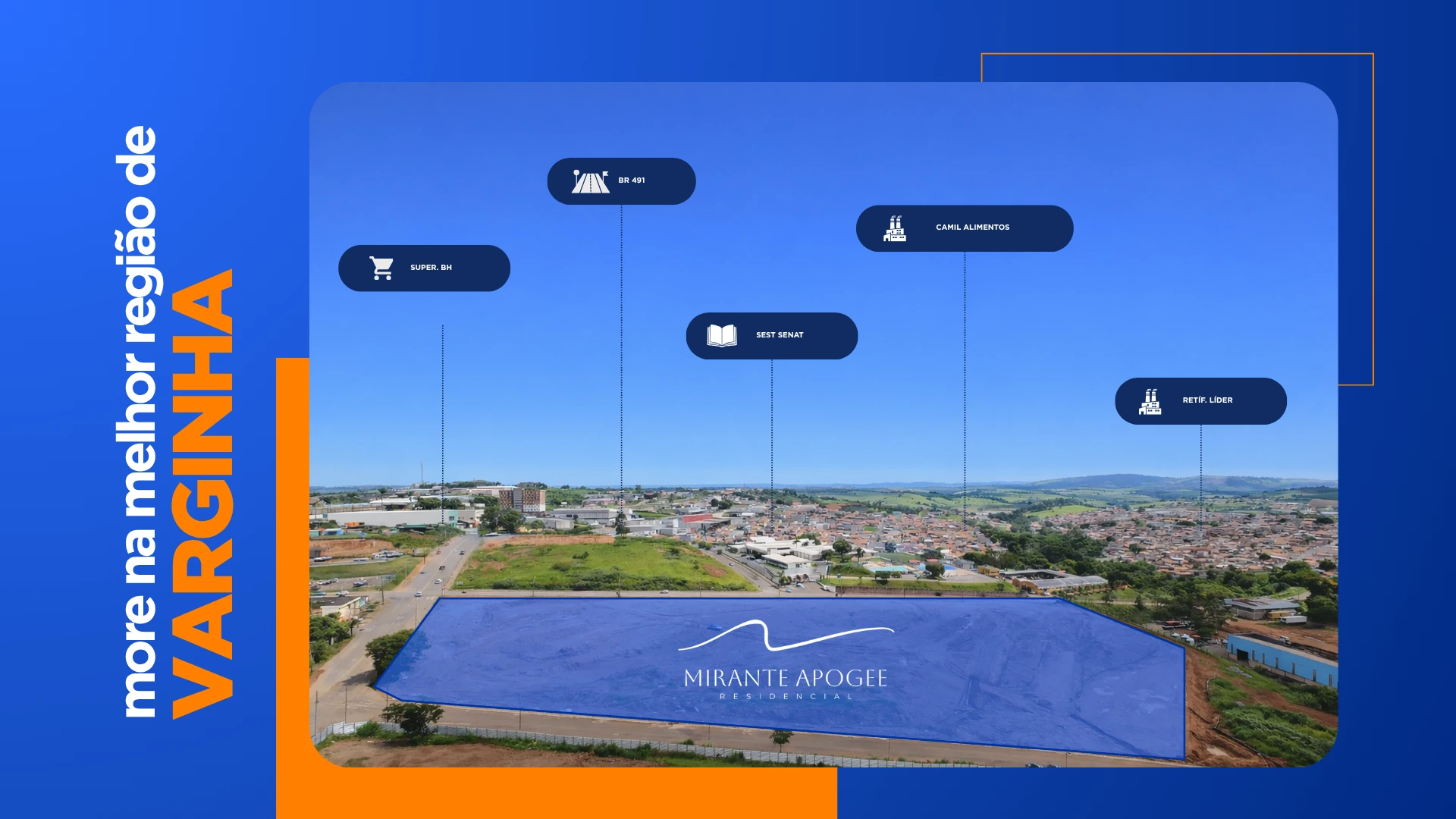 Localização privilegiada do Mirante Apogee em Varginha